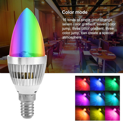 MUNEFE Bulbs Dimmable Bulbs Bulbs Fixtures(E14) Led Color Chanin Liht with Remote Control, Liht Decorative, Clear