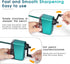 Manual Pencil Sharpener Hand Crank for Kids with Auto Stop Function, Charcoal Pencil Sharpener (Blue 1)