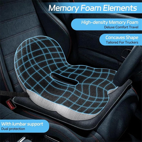 Generic Orthopedic Memory Foam Car Seat Pad for Soft Support, Office Chair Seat Cushion