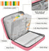 Wfrish Handle,1.25 Inch 3 500 6 Salmon Pink Zipper Binder Bag with Ring O-Ring Sheet Capacity Tab Expanding File Folder