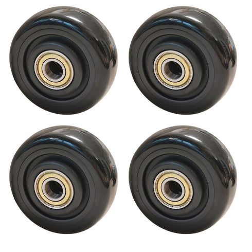 4Pcs 3" PU Caster Wheels Heavy-Duty Replacement Wheels for Platform Trucks, Snow