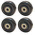 4Pcs 3" PU Caster Wheels Heavy-Duty Replacement Wheels for Platform Trucks, Snow