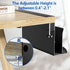 Litwaro Desk Side Storage Organizer, Clamp on Under Desk Laptop Holder, No Drill Mount with Magnetic Pen Holder (Black)