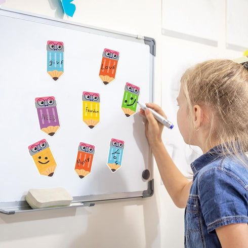Janlaugh Teachers Sticky Notes - 48 Pads, 1440 Sheets Pencil Shaped Note Pads, Cute Self Adhesive Gifts for Students