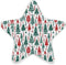ALAZA Red Green Christmas Tree White Star Shaped LED Night Light Dusk