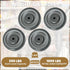 4 Pack 5 Inch Shopping Cart Wheels Replacement, TPU Cart Wheels with Screws, Quiet Double Ball Bearing Shopping Cart