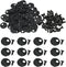 ZZLZX Picture Turn Button 100PCS Black Round Frame Accessories with 100PCS Screws for Hanging Pictures