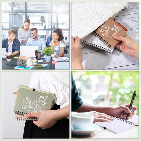 Janlaugh 20 Sets Inspirational Notebooks with Sticky Notes, Ballpoint Pens, Boho Aesthetic Journals