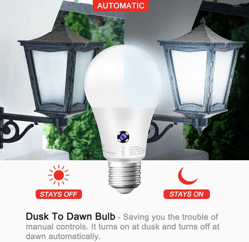 Sengled Bulb, 75 1200 5000K Bulb, Bulb 3 Pack Dusk to Dawn LED Outdoor Light Watt Equivalent, Lumens, Daylight LED
