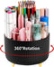 Desk Pencil Pen Holder, 5 Slots 360° Rotating Organizer for Office, School, Home, Art Supplies, Black
