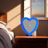Rosojodg Lights(0.5W) Blue Plug-in Auto Sensor Control LED Night Light Lamp Bedroom Hallway Heart Shaped Night