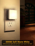 2 Pack, 3000K 0.3W, JandCase Night Lights Plug into Wall Plug in Night Light with Dusk-to-Dawn Light Sensor, Soft White
