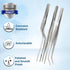 6" (15.2 cm), (6" Set 3pcs) Lab Tweezers High Precision Forceps, Fine Strong Point tweezers, Stainless Steel