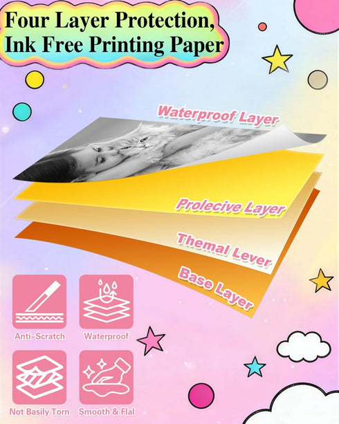 Affheny 20 (0.98" 2.24") Rolls Instant Camera Refill Print Paper, HD Kidizoom Print Camera Paper Refill for Most Kids