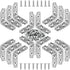 16 PCS Stainless Steel Corner Braces, 40mm x 40mm 90 Degree Right Angle Bracket Joints L Shaped Fastener with Screws