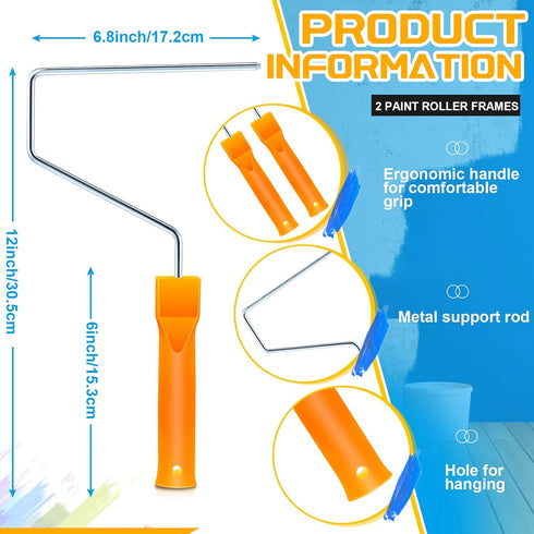 5 8 Inch Therwen Pcs Textured Paint Roller Bed Liner Roller Covers and Frame Kit Orange Peel Texture Roller Roll on Bed