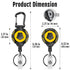 MNGARISTA Upgraded Heavy Duty Retractable Keychain, 10 oz Retraction with Belt Clip and Carabiner, 2 Pack