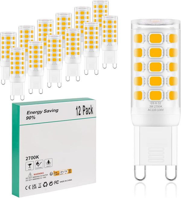 G9 LED Bulb Dimmable 3W, T4 G9 4W Replacement for 40 Watts