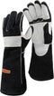YESWELDER 16 Inches Leather Forge MIG Welding Gloves, 932?, Kevlar Stitching, Heat/Fire Resistant