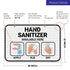 12x18 Inches, 3M .063 Hand Sanitizer Available Here with Apply Rub and Dry Hands Graphic Sign, EGP Reflective Aluminum
