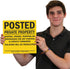 Smartsign “Posted - Private Property” Sign, 11" x 11" Plastic, Pack of 5, Made in USA