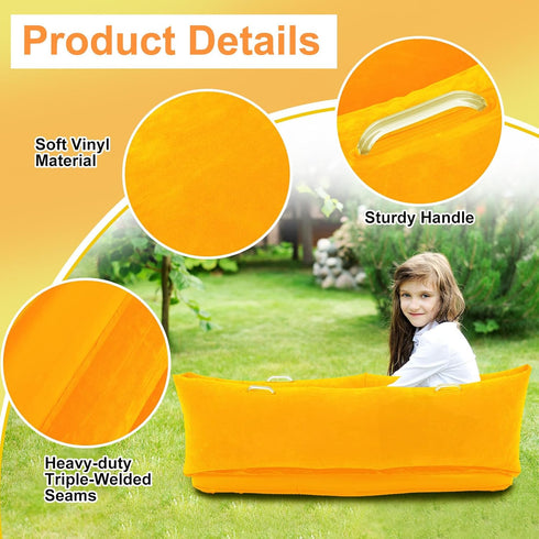 80/60inch Autism(Orange,60 Inch) Namalu Extra Large Comfy Peapod Sensory Chair for Kids Gift for Reading Corner