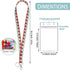 Outus 5 Pieces Teacher Lanyard Keychain with ID Badge Holder for Women, Novelty Education Themed Lanyards