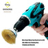 Wire Brush for Drill, 9 Pcs Brass Wire Wheel Brush with 1/4 Inch Hex Shank for Cleaning Rust and Stripping
