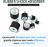 M10 Rubber Studs Shock Absorber Anti-Vibration Isolator Mounts 4 Packs, Rubber Cylindrical Vibration Isolation Mount