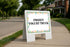 Frozen Yogurt Truck Easter Spring Pastel Eggs A-Frame Double Sided 23x23 in.