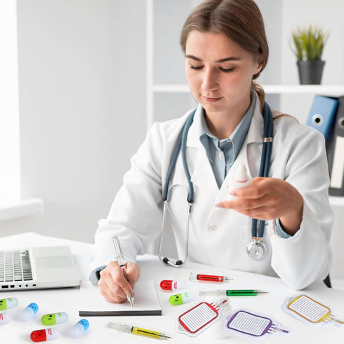96 Set 24 24 48 Pieces Fun Nurse Pens Pcs Syringe Pens Pcs Pill Pens Pcs Blood Bag Sticky Notes Retractable Novelty