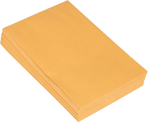 JAM PAPER 6 x 9 Open End Catalog Envelopes with Peel and Seal Closure - Brown Kraft Manila - 50/Pack