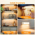 Dimmable 3 Closet 4 Pack Under Cabinet Rechargeable Lighting: Color Temperature Motion Sensor Lights Indoor - Battery