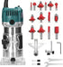 Elzenzhine 110V Router Tool, 800W Compact Wood Router Tool 30000RPM Electric Handheld Palm