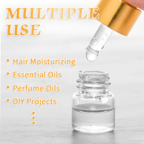 Rocinha 50 Pcs Sample Dropper Bottles - Clear Mini Dropper Bottles with Small Liquid for Essential Oils Sample Cosmetic
