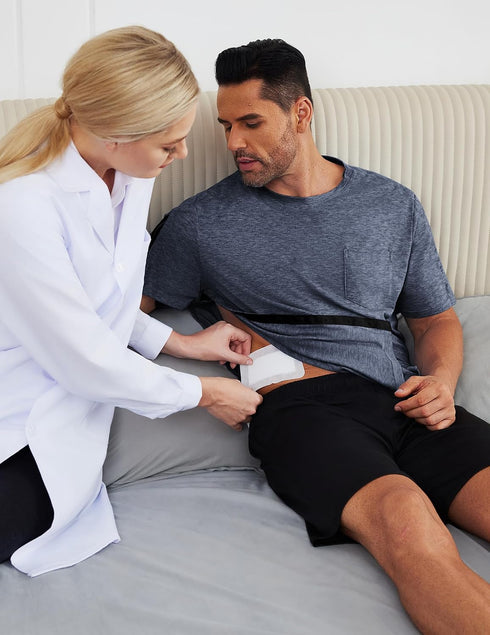 Adaptive Chemo Clothing: Men's Recovery Shirts with Snap Open Sides