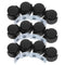 HINTRMENT 12pcs Black Plastic Furniture Caster Wheels, Small Swivel Chair Leg Casters Replacement
