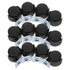 HINTRMENT 12pcs Black Plastic Furniture Caster Wheels, Small Swivel Chair Leg Casters Replacement