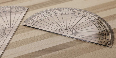 Tupalizy 4 Inch Small Math Protractors, 180 Degrees Plastic Angle Measurement Protractors, 2PCS for Student Teacher