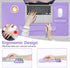 MOSISO Keyboard Mouse Pad Set, Large Gaming Mouse Pad & Wrist Rest, Ergonomic Non-Slip Mousepad for Home Office, Purple