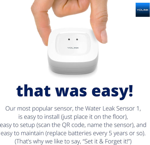 YoLink Water Leak Detector, Wireless Smart Water Leak Sensor, Alexa, IFTTT, Hub Required