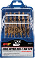 Performance Tool 21-Piece High Speed Drill Bit Set, Titanium Coated