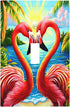 haigof Romantic Flamingo Light Switch Cover Wall Plate 1 Gang Single Plates Print