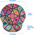 Memory Foam Wrist Support Mouse Pad, Comfortable Padded Wrist Mousepads 9in X10in for Desktop Notebook (Mandala