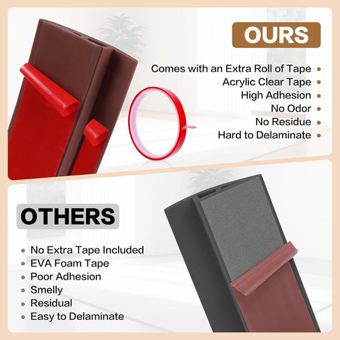 DBHXXMB-HH Grain,1/5" 2/5",3.3Ft) Floor Transition Strip Vinyl Door Threshold Ramp Self Adhesive Carpet Edging Strip