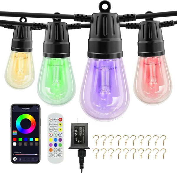 Generic Outdoor String Lights 49ft, Outdoor Lights for Patio String Lights for Outside