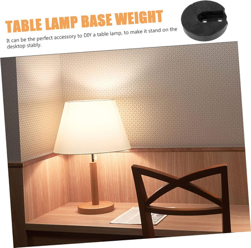 Weighted Table Lamp Base, Practical Counterweight for DIY Table Lamps, Round Base Weight for Desk Lamp Stability