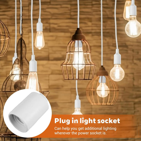 10 Pack E26/E27 Bulb 6 LED Light Socket Hanging Light Cord Pendant Lights Cord with Switch Lights Socket Extension