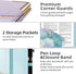 Mini Binder with Clipboard, 3 Ring 2 Inch for 5.5" x 8.5" Paper, A5 Binders with 5-Tab Dividers, Green Marble