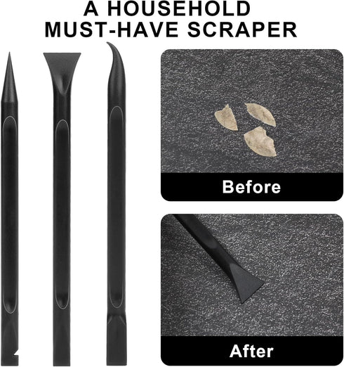 Crevice Cleaning Tool, 9 PCS Carbon Fiber Plastic Scraper Set for Car Detailing, Non-scratch Multi-purpose Tool